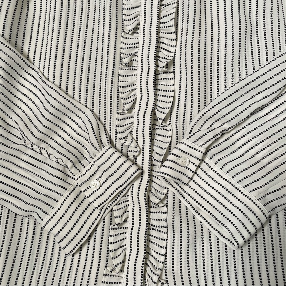 Talbots Ruffle Front Button Down Blouse - image 4